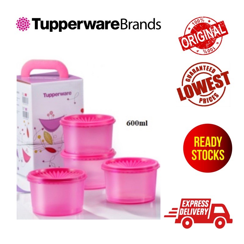 Mini Pink or Purple Deco Canister Tupperware READYSTOCK