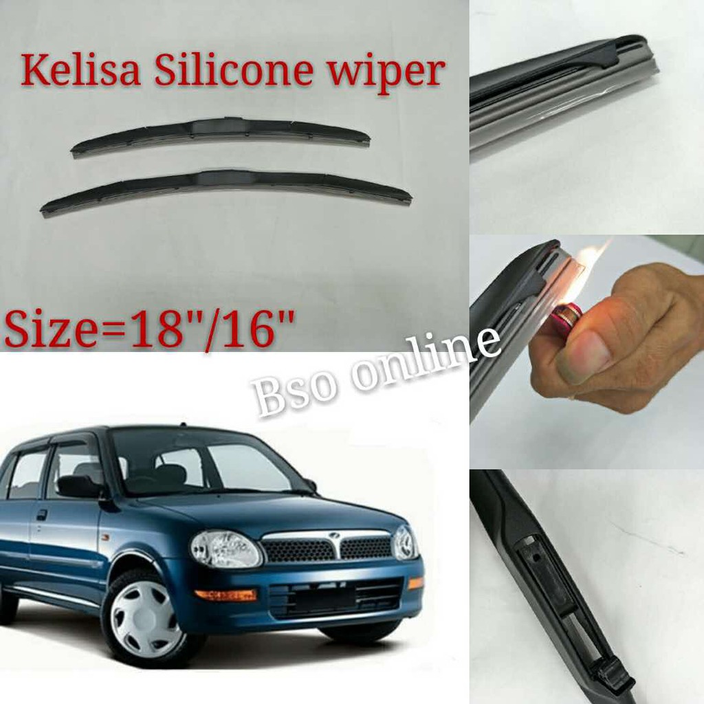 Perodua Kelisa Silicon Mugen Wiper Blade Size 16 18 Shopee Malaysia