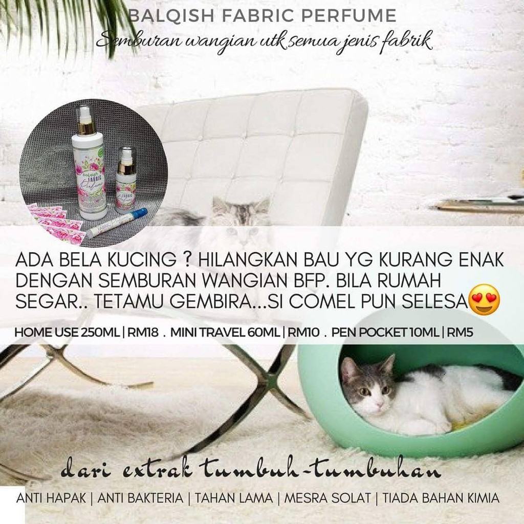 Balqish Fabric Perfume Pen Pocket 10ml Semburan Serbaguna  Shopee 