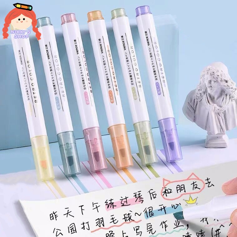 NIKKI 12 Color Pastel Highlighter Paint Marker-1set | Shopee Malaysia