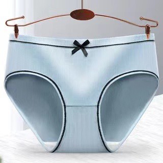 shopee: Ready Stock Women Panties Cotton Underwear Breathable No Trace Antibacterial Panty seluar dalam wanita (0:7:colour:blue;1:3:size:2XL（77-85kg）)
