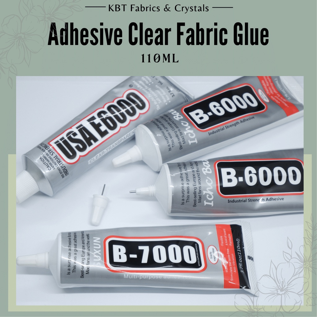 50ml 110ml Adhesive Clear Fabric Glue E6000 B6000 000 Gam For Manik Kain Tasbih Crystal Jewelry Mobile Phone Screen Shopee Malaysia