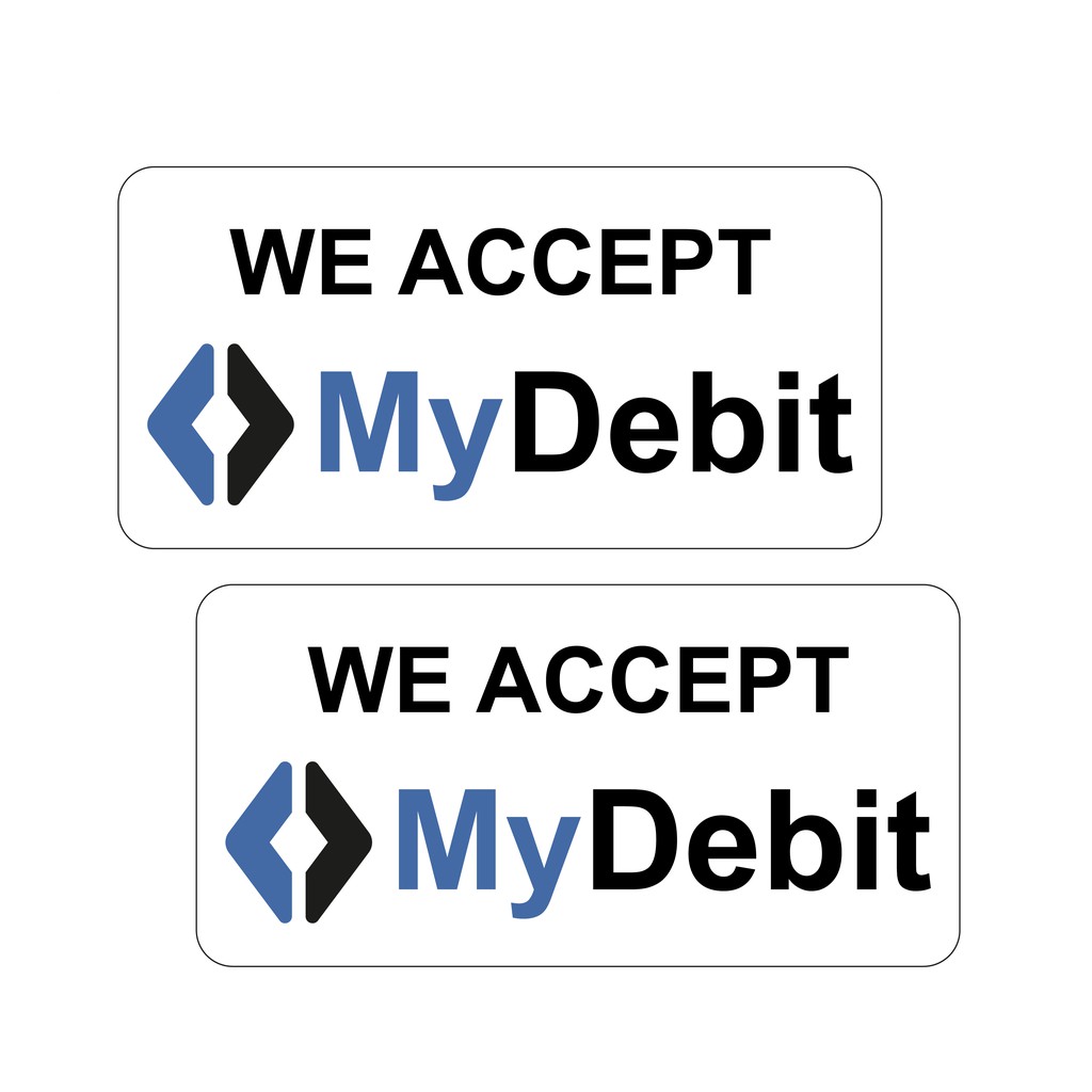 WE ACCEPT MyDebit sign sticker 2' 105x210mm | Shopee Malaysia