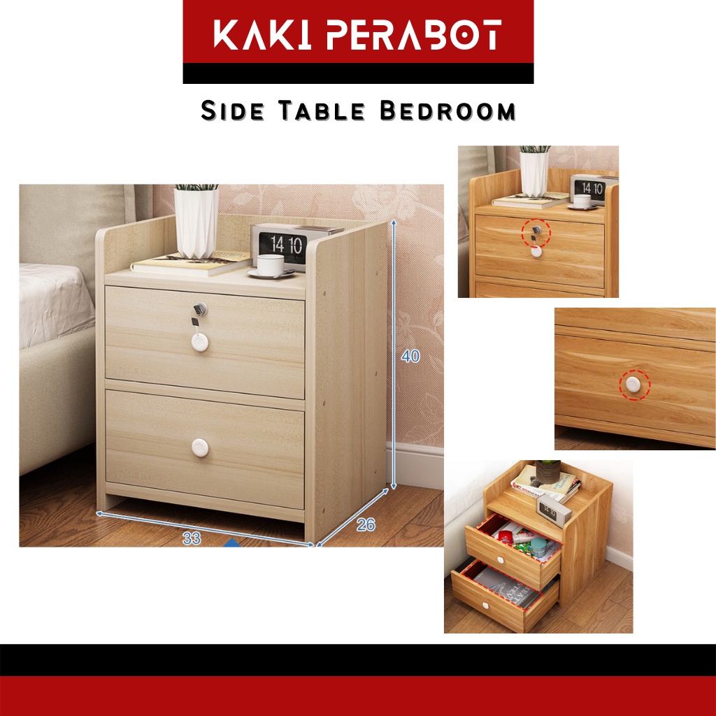 KAKI PERABOT Side Table Bedroom Bedside Table Nordic Table Meja Kecil ...