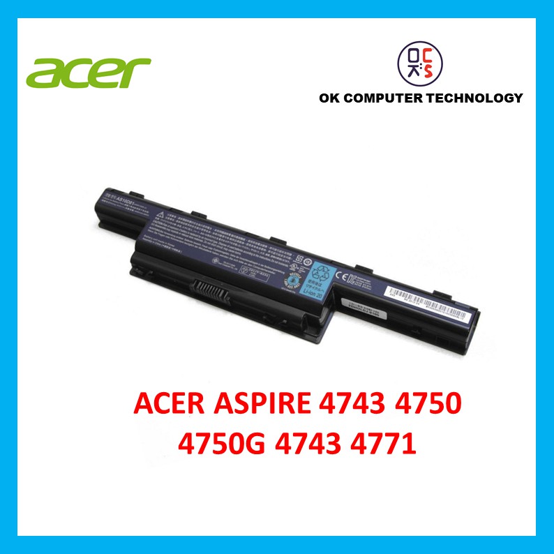 Quality Replacement Battery Bateri Laptop Acer Aspire 4743 4750 4750g 4755 4771 4771g Shopee 6824