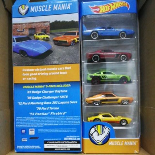 hot wheels muscle mania 5 pack 2018