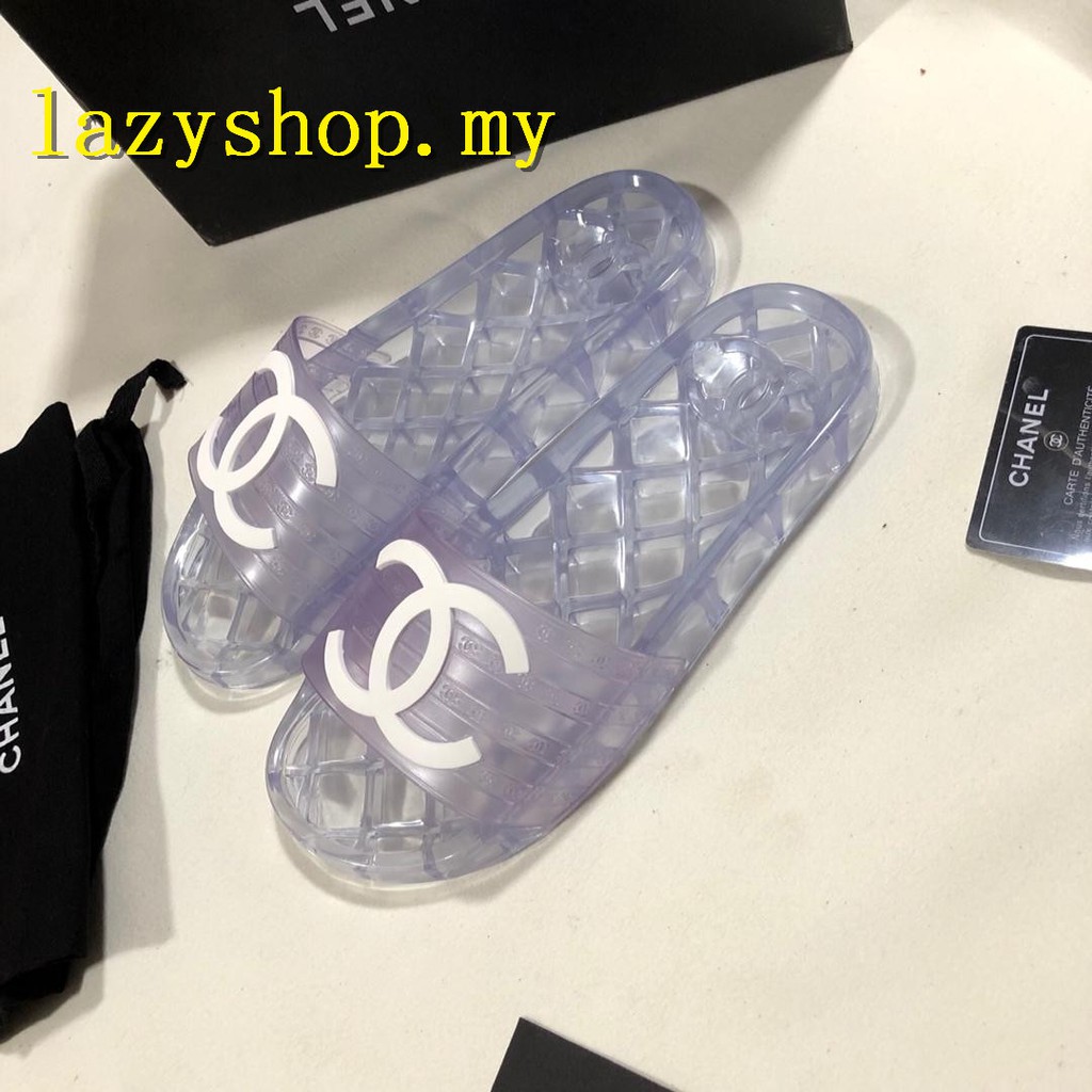 chanel transparent slippers