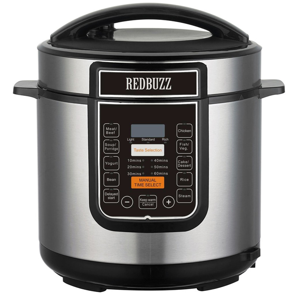 REDBUZZ Electric Pressure Cooker  6.0 L Large Capacity Cooker Pot Electric Rice Cooker Periuk Nasi Elektrik  Ready Stock