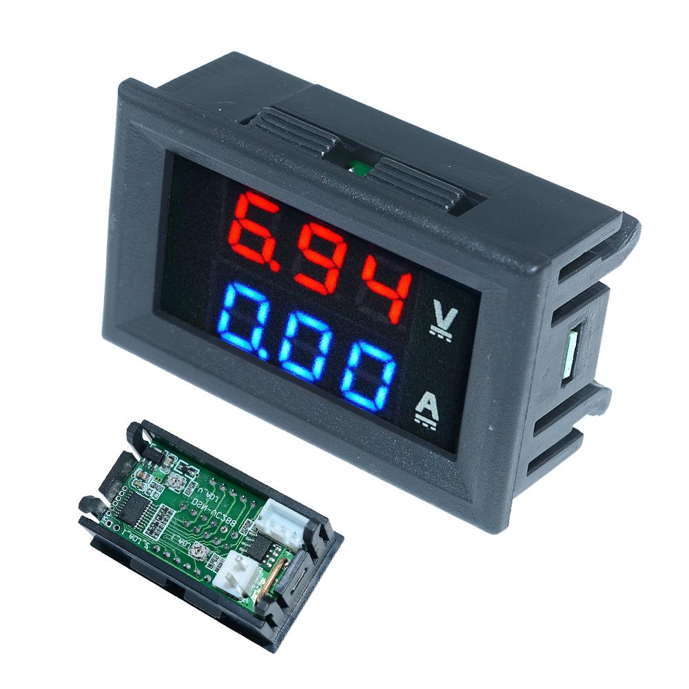 DIYMORE DC100V 50A Dual Red+Blue LED Voltmeter Ammeter Digital Amp