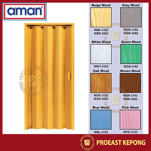 AMAN Deluxe PVC Folding Door 31" x 82" Toilet PVC Door Shopee Malaysia