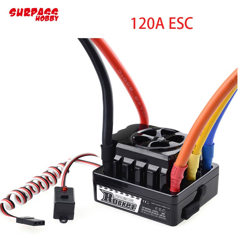 Surpass Hobby Rocket 120A Beast Brushless Motor Sensored Sensorless ESC ...