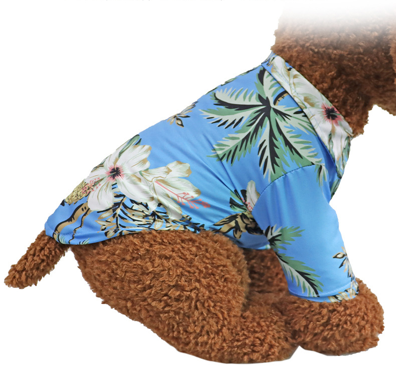 Multi Premium Summer Dog Cat Clothes Pet Hawaiian Style Shirt Vest Teddy Puppy Quality Must - Image 5