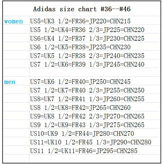 size chart Fruttuoso Cartello celeste