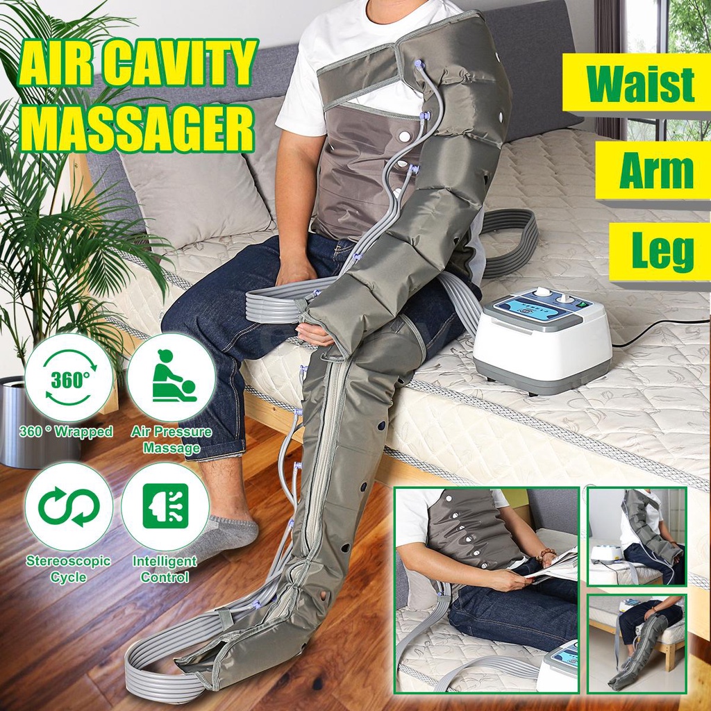 Electric Air Compression Leg Massager Wraps Arm Waist Foot Massage Machine Shopee Malaysia 