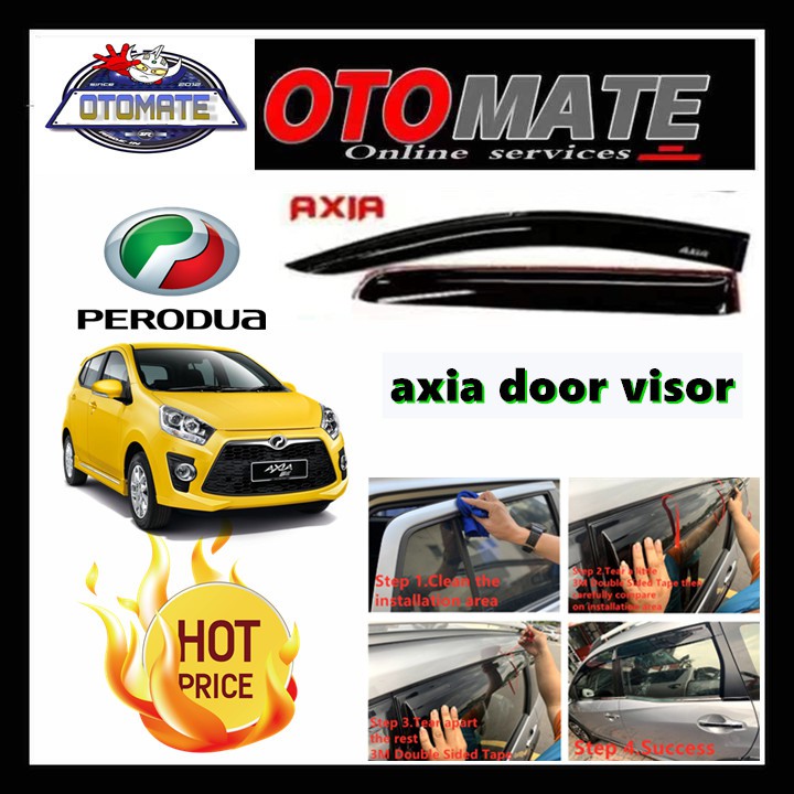 Perodua Axia Door Visor  Shopee Malaysia