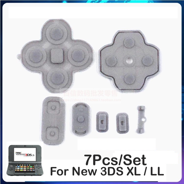 Nintendo New 3DS XL / LL 7Pcs/set Buttons Rubber Replacement Shopee