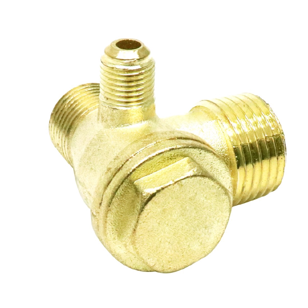 FOTN Male Thread Brass Air Compressor Check Valve Spare Parts,Gold Tone 
