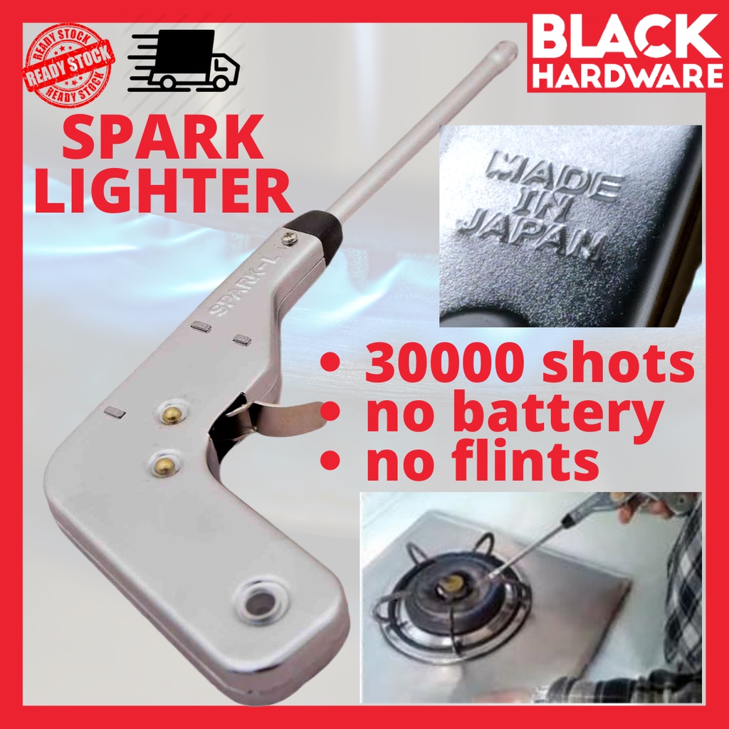 BLACK HARDWARE Kitchen Cooking Spark Gas Torch Burner Lock Stove Lighter Gun Pistol Pemetik Api Dapur Gas Masak Spark