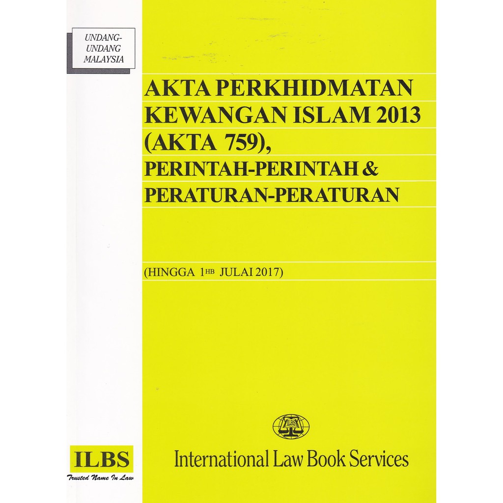 Buy Akta Perkhidmatan Kewangan Islam 2013 (Akta 759), Perintah 