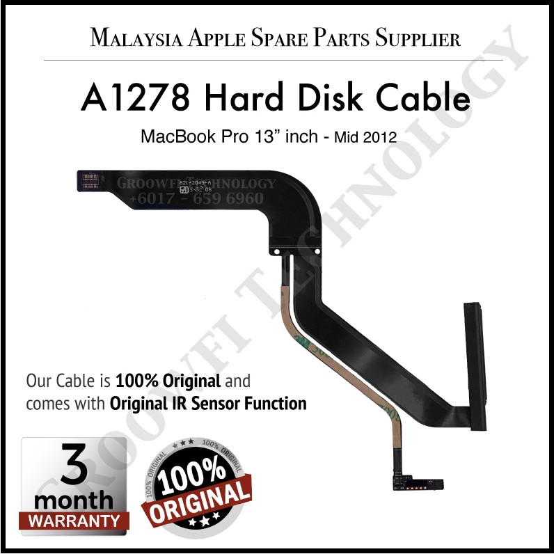 New Original Apple Macbook Pro 13 Inch Mid 12 A1278 Sata Hard Disk Hdd Ssd Cable 1 49 A Or 1 1480 A Shopee Malaysia