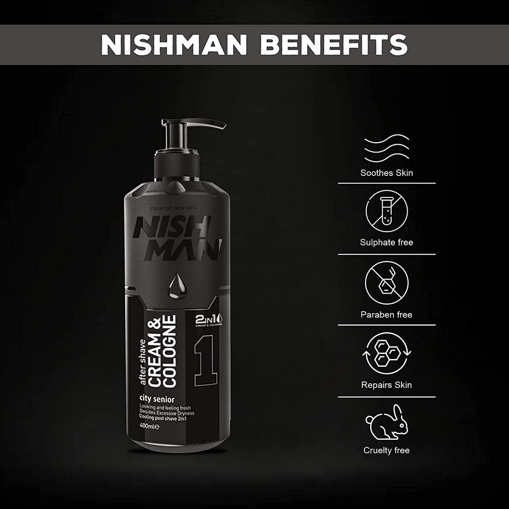 Nishman After Shave Cream & Cologne 2in1 01 City Senior 400 ml Shopee Malaysia