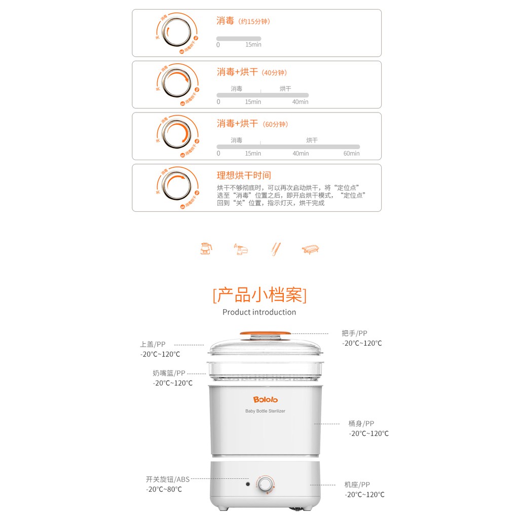 bololo baby bottle sterilizer