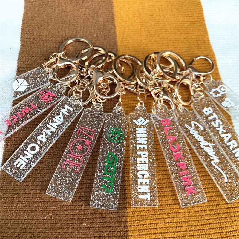 Kpop Izone Bts Bt21 Twice Got7 Exo Blackpink Acrylic Keychain Stars Lanyard Shopee Malaysia