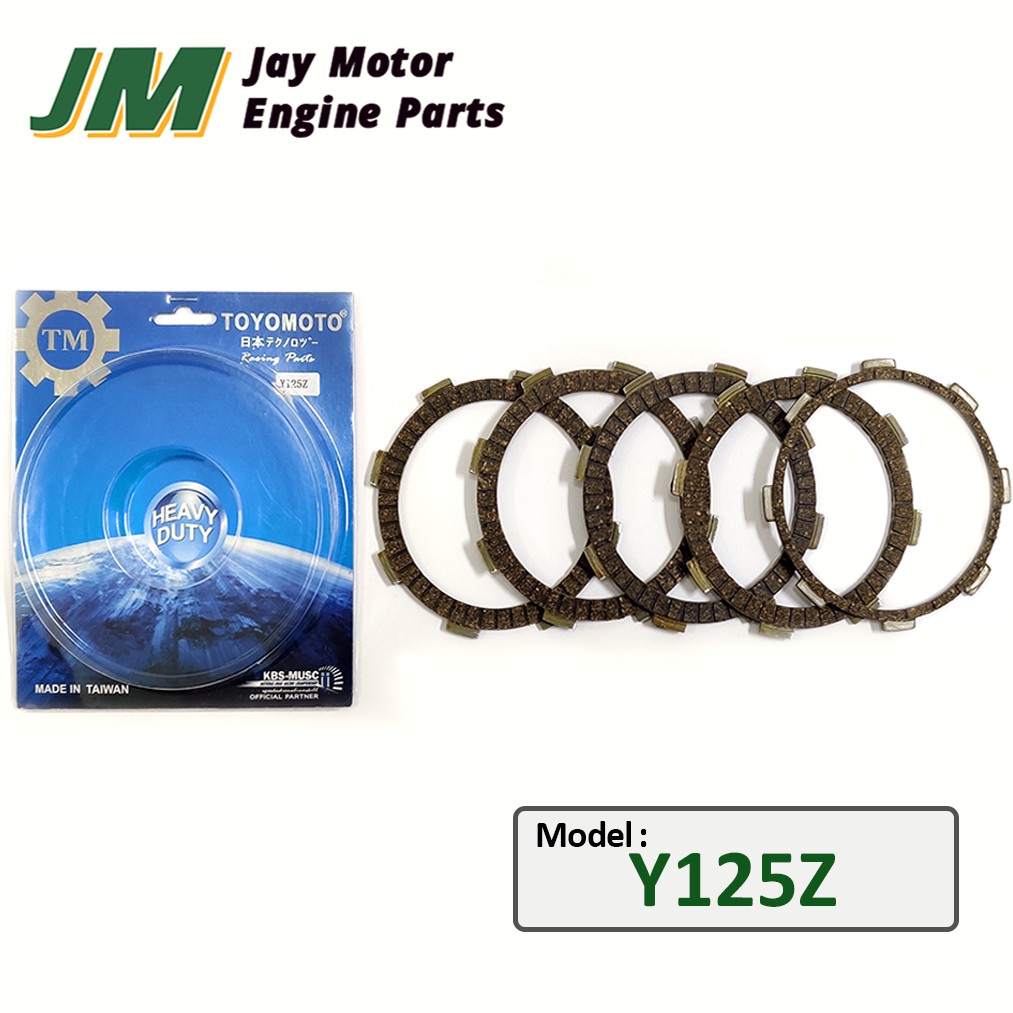 Y125 TOYOMOTO FRICTION PLATE CLUTCH DISK HEAVY DUTY TAIWAN (1 SET 5 PCS)