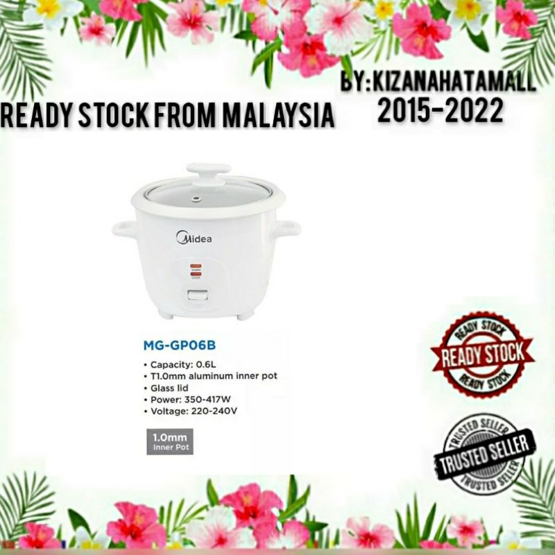 Midea Rice Cooker, Periuk Nasi Comel Kecil 0.6Liter