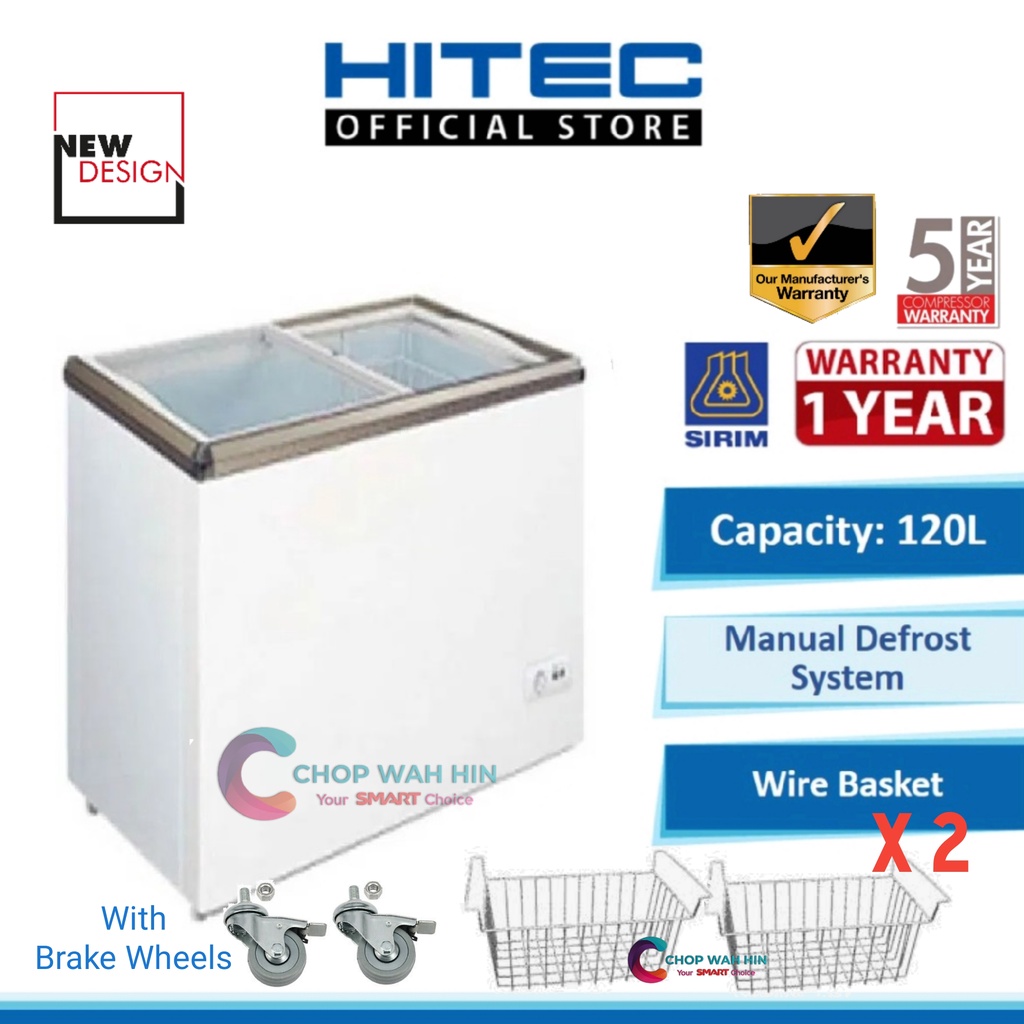 HITEC Glass Top Freezer 120L HFZ-C189GT