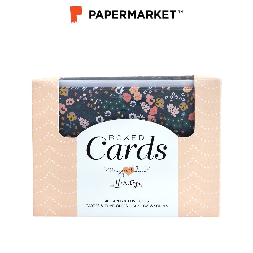 American Crafts Maggie Holmes A2 Cards & Envelopes (4.25"X5.5") 40 Cards Set - Heritage