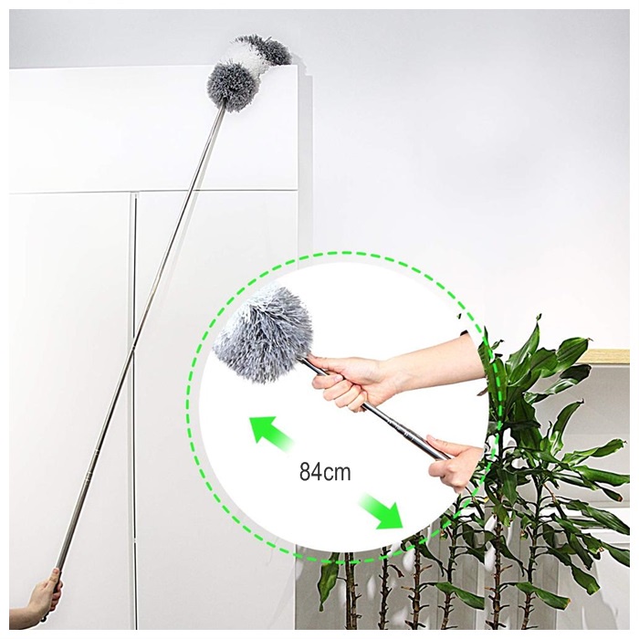 Microfiber Duster with Extension Pole, 84cm Extendable Duster with ...