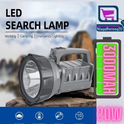 Lampu Suluh Led Berkuasa Tinggi 20w Yang Boleh Dicas Semula Dengan Lampu Kecemasan Kuasa Tinggi 3000 Mah Shp Shopee Malaysia