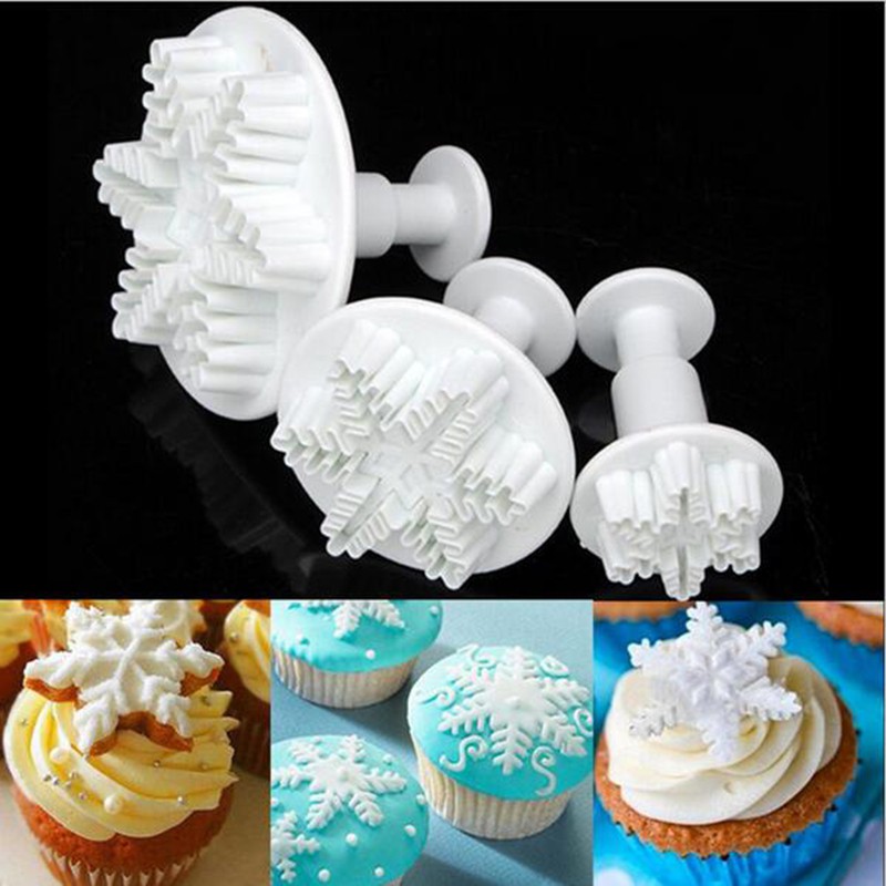Snowflake Cake Tools Cupcake Kitchen Fondant Kitchen Accessories