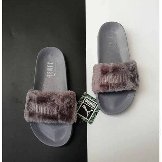 puma fenty slippers grey