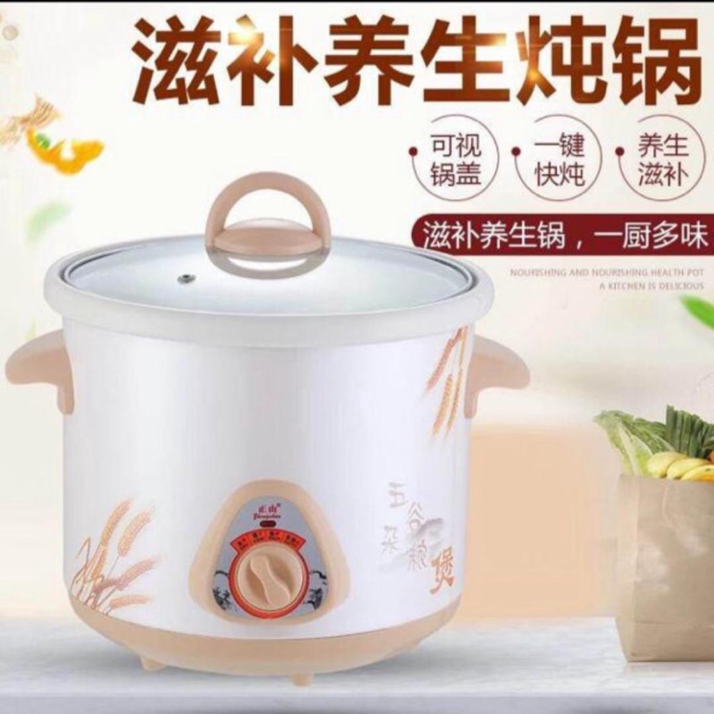 Zhengshan Mountain Lite White Porcelain Electric Slow Cooker 正山山丽特 白瓷 电炖锅 （3.5L）