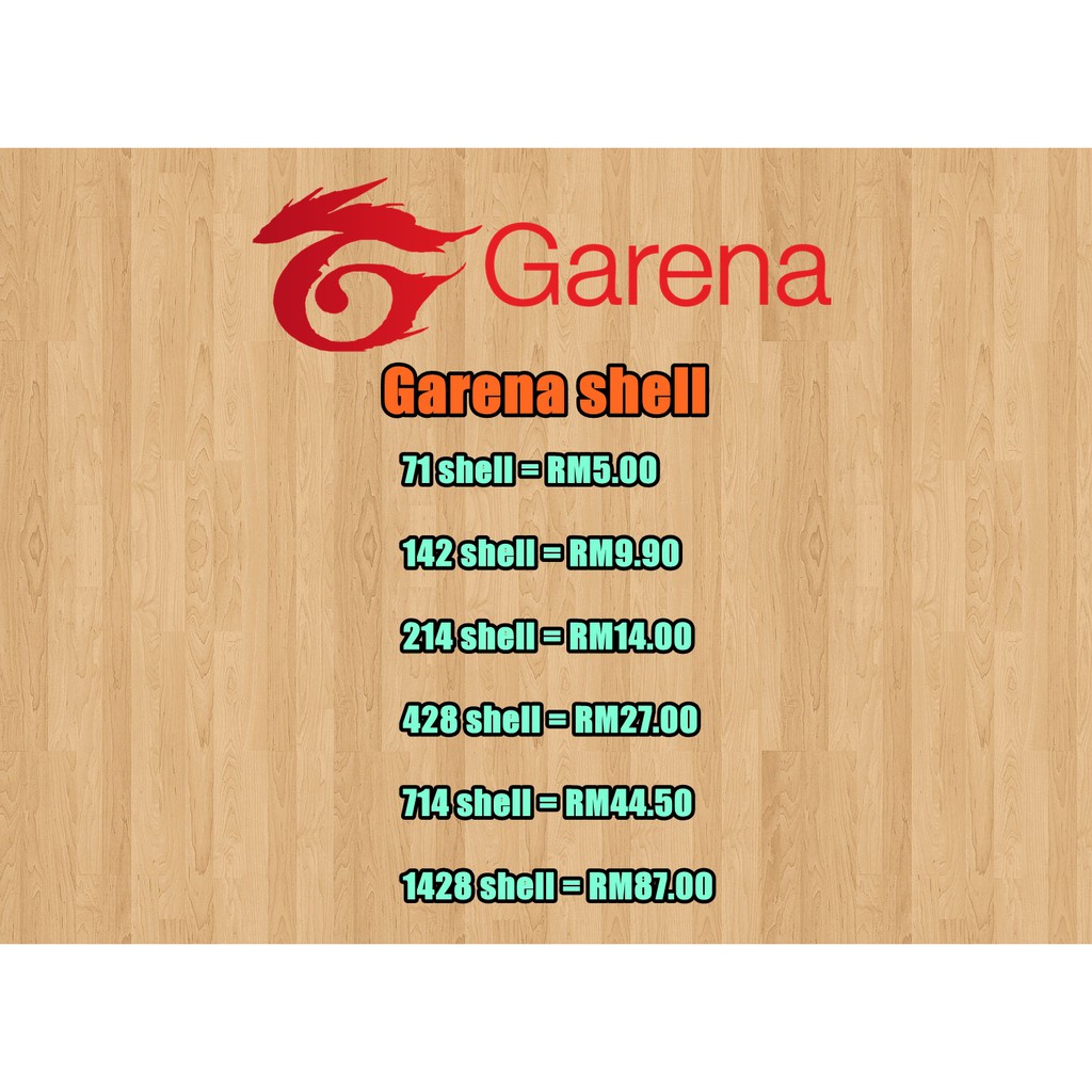 Garena Shell Code Murah My Cheapest In Town Shopee Malaysia