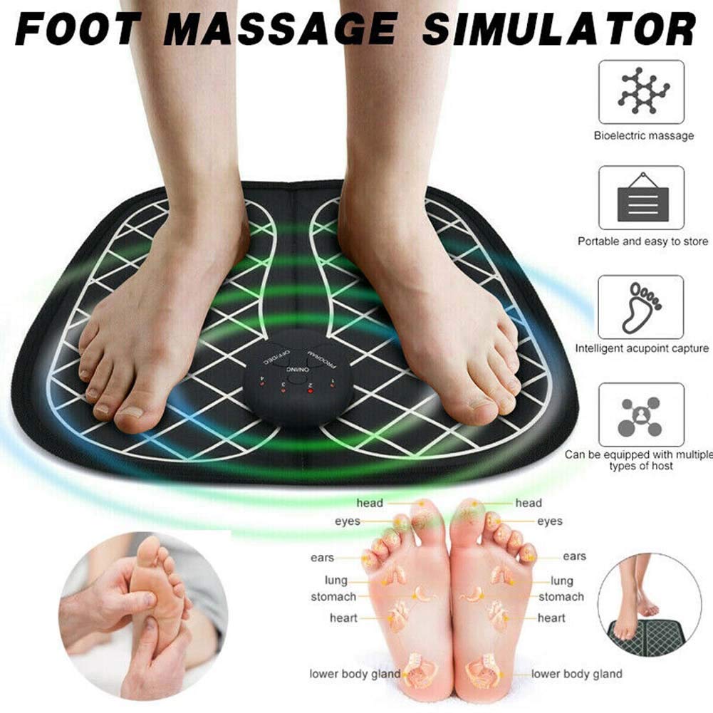 Pengurut Kaki EMS Foot Massage Pad Feet Simulator Patch Koyok Detox ...