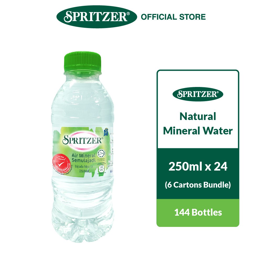 Spritzer Natural Mineral Water - 6 Shrink Wrap Bundle (250ML X 24)