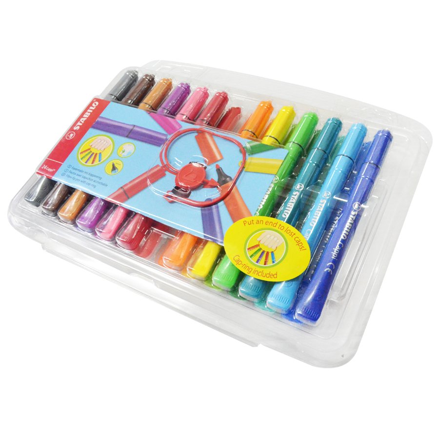 Stabilo 24 Cappi Fibre Tip Pen Set (24 Colors) | Shopee Malaysia