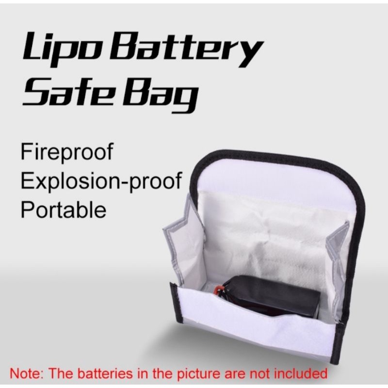 Portable Battery Guard Bag Fireproof Explosion-proof Bag RC Lipo Battery Safe Guard Charge Protecting Bag 185x75x60mm