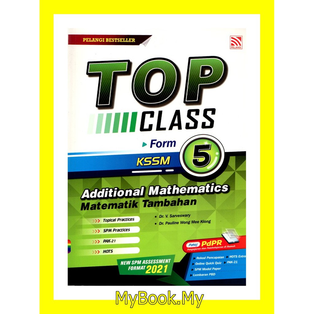 Myb Buku Latihan Top Matematik Tambahan Additional Mathematics Form 5 Pelangi Shopee Malaysia