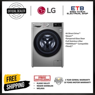 12.12SALES FAST SHIPPING  LG Front Load FV1450S4V 10.5kg Ai Direct Drive Washing Machine with Steam™ Function