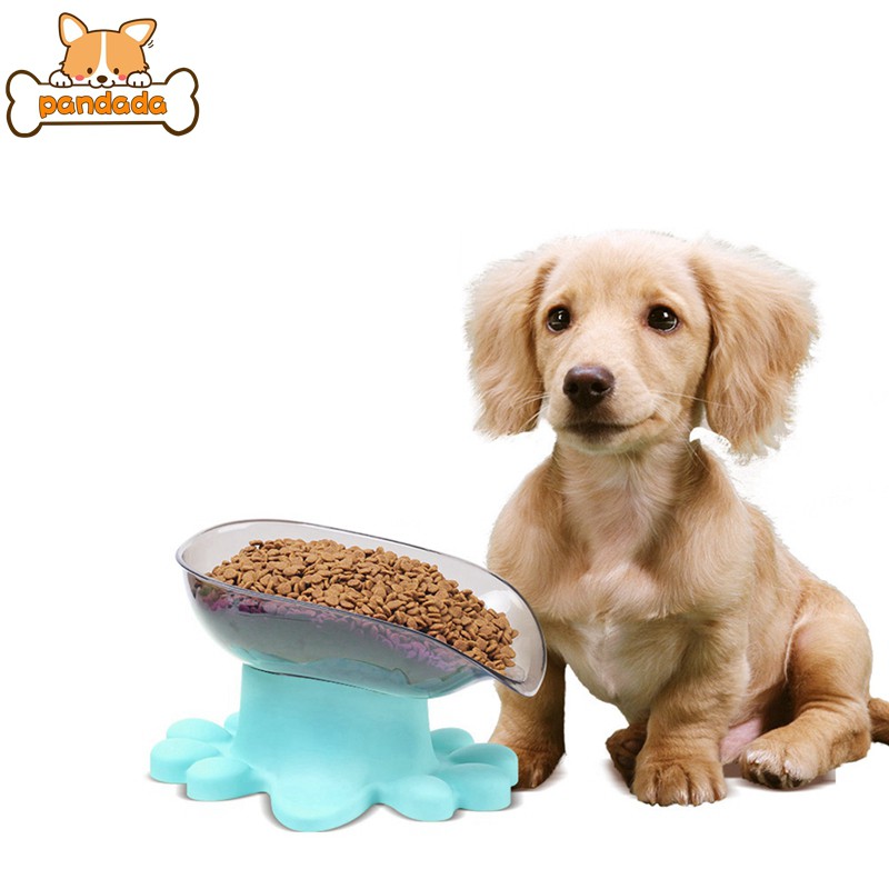 Elevated Pet Dog Food Bowl Plastic Dish Safe Slow Bowl For Easy