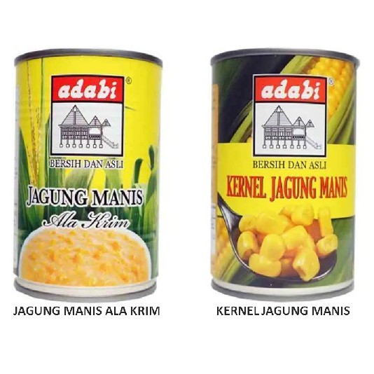 Ready Stock Adabi Jagung Manis Ala Krim Kernel Jagung Manis Dalam Tin 425g Shopee Malaysia