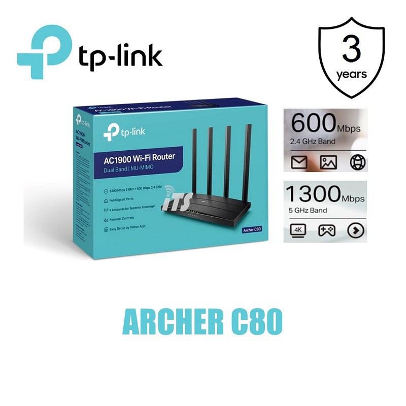 TPLink AC1900 Wireless MUMIMO WiFi Router (Archer C80) Shopee Malaysia