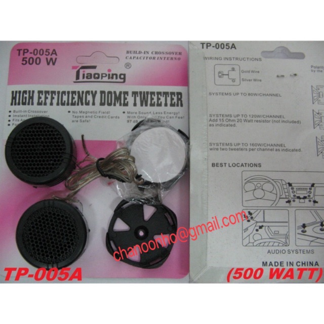 high efficiency dome tweeter