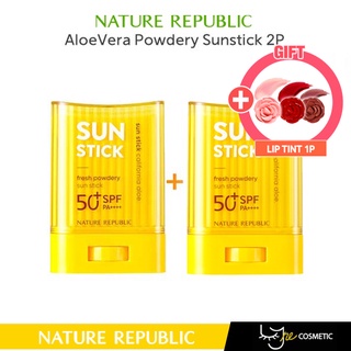 ★NEW★1+1★ Nature Republic California Aloe Fresh Powdery Sun Stick SPF50+ x 2PCS / sunscreen / Sunblock