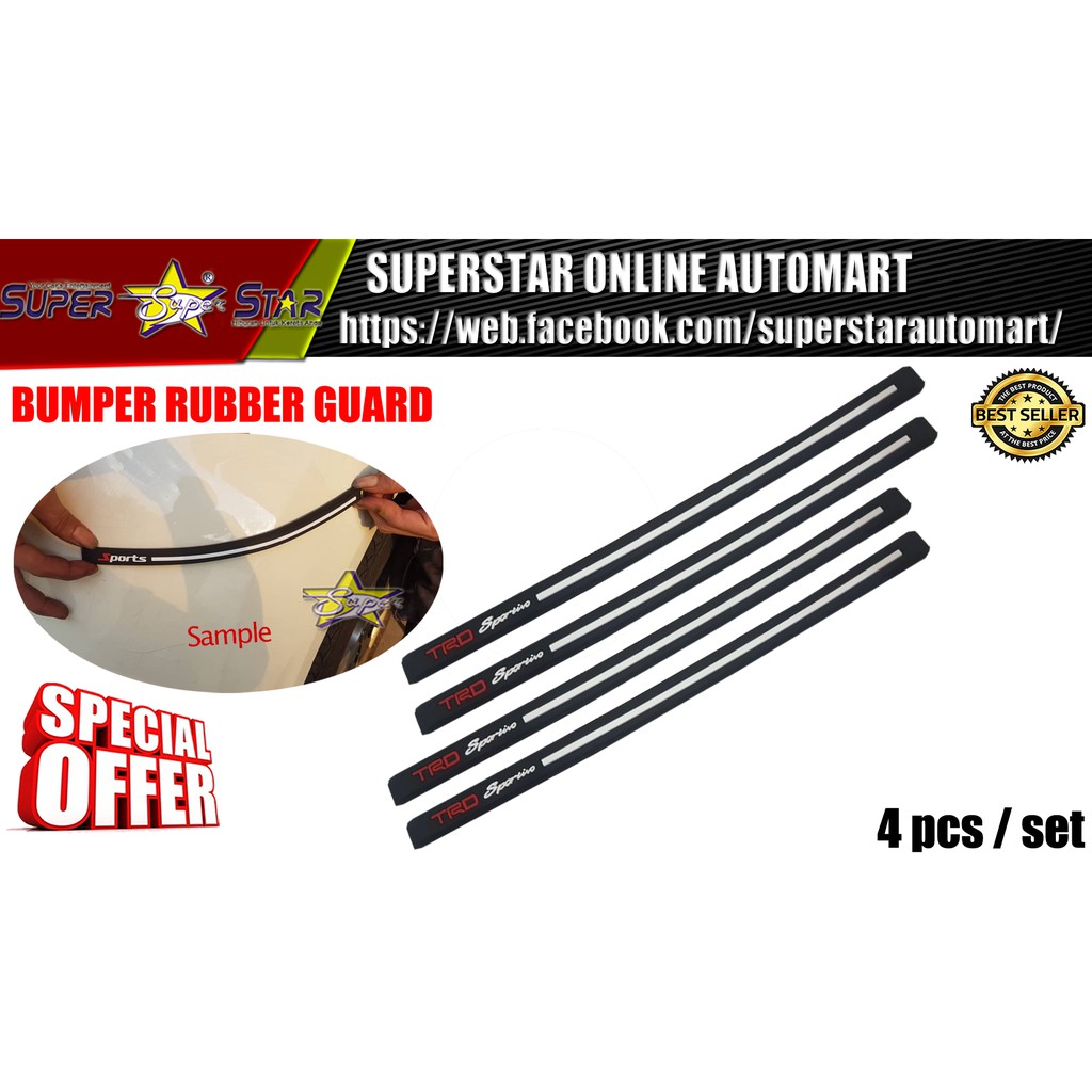 BUMPER RUBBER GUARD TRD (WHITE LINE)