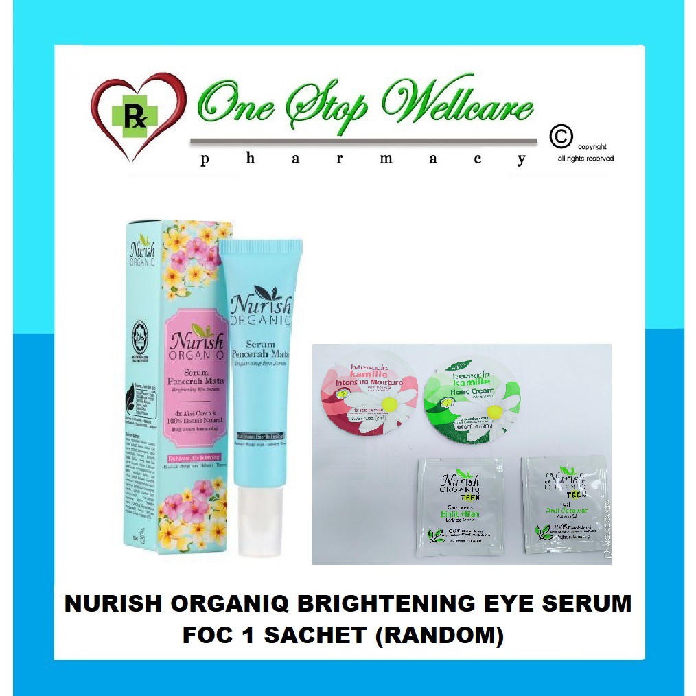 Nurish Organiq Brightening Eye Serum 15g Free 1 Sachet Random Exp 04 2024 Shopee Malaysia